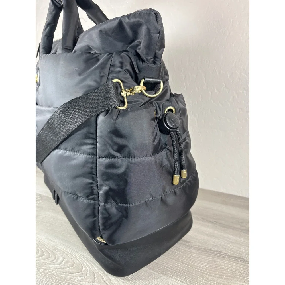 Itzy Ritzy Dream Weekender Hospital Bag Midnight Black Quilted Puffer Travel